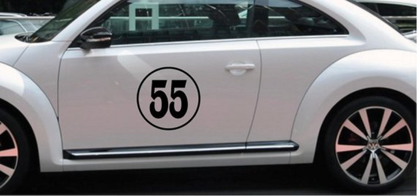 Custom number Vinyl Decals for cars, trucks, SUV's, Track Day, Racing and Autocross numbers