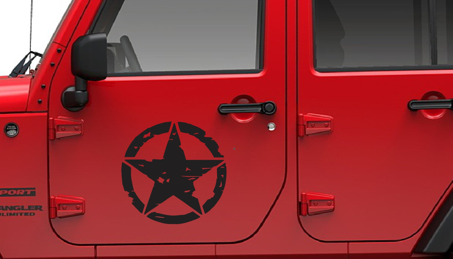 Army Star Distressed Decal