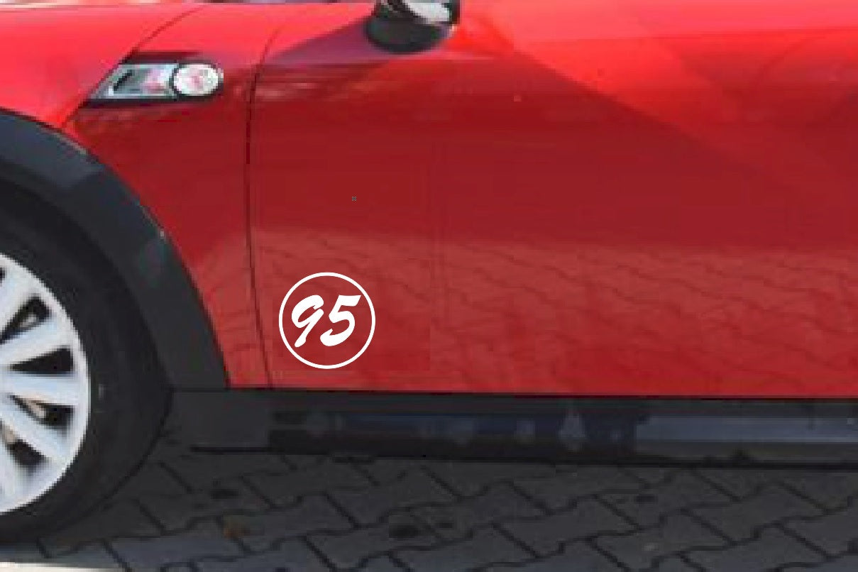 Custom number Vinyl Decals for cars, trucks, SUV's, Track Day, Racing and Autocross numbers